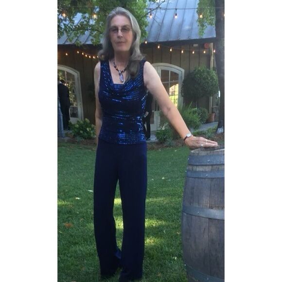 Enfocus Studio Navy Formal Pantsuit size 4 - Picture 4 of 9